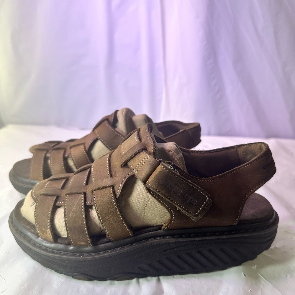 Skechers Tan Platform Sandals - Picture 9 of 10